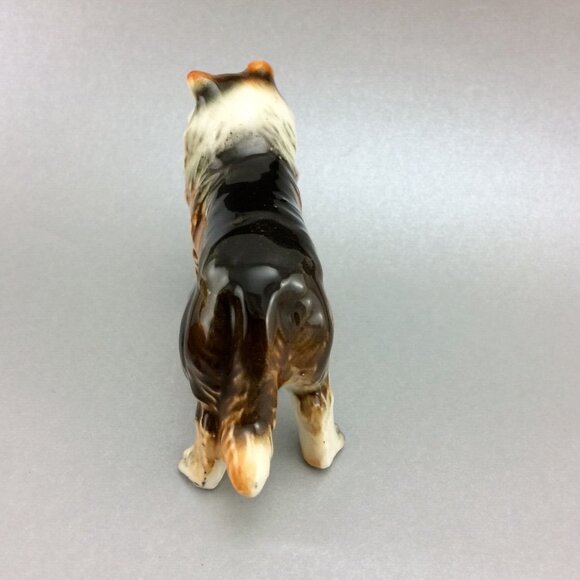3 Vintage Collie Dog Figurines Made in Japan Glossy Ceramic Standing Laying Down - Picture 3 of 16
